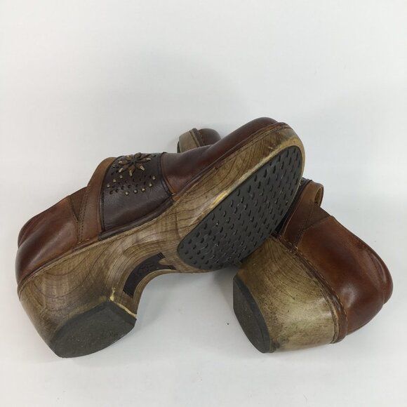 Ariat Bella Brown Leather Slip on Clogs Size 7.5 - Picture 12 of 16